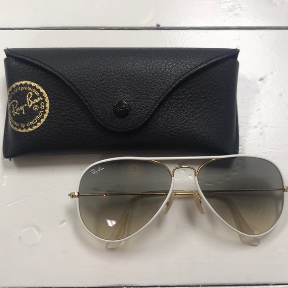 ray ban aviator white frame